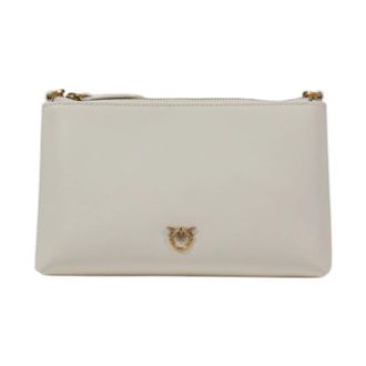 Pinko Clutches, female, White, Size: ONE SIZE Flat Horizontal Mini Vitello
