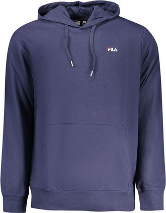 Fila Blauw Katoenen Hoodie voor Mannen