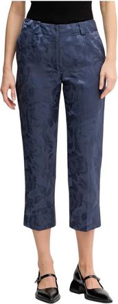 Kenzo Peonies Cropped Broeken - Dames - Vrijetijds broeken - Blauw - M - Katoen - Broeken
