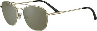 Serengeti Eyewear Carroll Polarized SS542001 Mens Sunglasses Gold Size 53