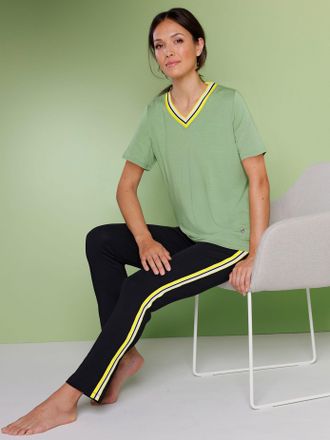 Cr&eacute;ation L Kurzarmshirt CREATION L PREMIUM Modal-Shirt, Damen, Gr. 36/38, gr&uuml;n (eucalyptus), 95% Modal, 5% Elasthan, unifarben, Shirts Kurzarmshirt