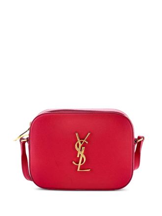 Saint Laurent Classic Monogram Camera Bag Leather Small crossbody bag - women - Calf Leather/Leather - One Size - Pink