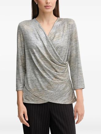 Joseph Ribkoff Blusa con scollo a V - Grigio