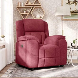 vidaXL Sill&oacute;n Reclinable De Tela Rojo Tinto Vidaxl