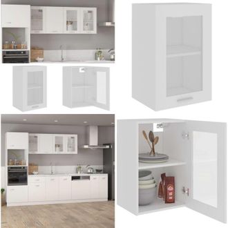 vidaXL Armadio Sospeso con Vetro Lyon Bianco 40x31x60 cm - Armadio con vetro - Armadio cucina