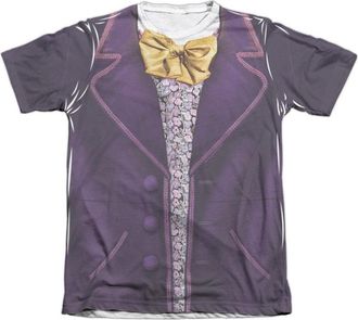 Gildan Willy Wonka And The Chocolate Factory Wonka Costume Adult Poly/Cotton Short Sleeve Tee / T-Shirt