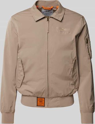 Original Bombers Bomberjacke mit Rei&szlig;verschluss Modell HAWK in Sand, Gr&ouml;&szlig;e XL
