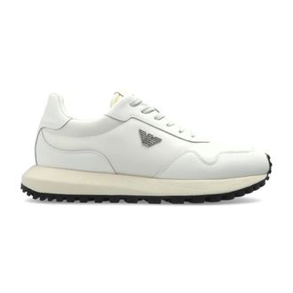Emporio Armani Logo Sneakers - Heren - Sneakers - Wit - 46 EU - Leer - Schoenen