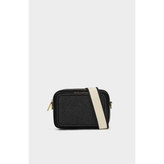 Katie Loxton Avery Raffia Small Crossbody Bag in Black at Nordstrom