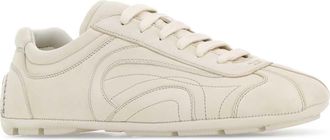 Prada Mens Ivory Nappa Leather Montecarlo Re-Edition 2005 Sneakers Talco