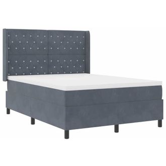 vidaXL Vidaxl - Cama Tipo Box Spring Gris Oscuro 160 X 200 Cm Terciopelo