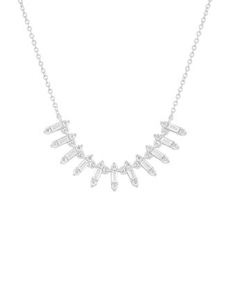 Electric Picks Silver Plated Cz Fantasia Necklace