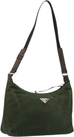 Prada Pre-owned Shoulder Bags, female, Green, Size: ONE SIZE Pre-owned Vintage Shoulder Bag
