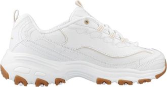 Skechers DLites - Good Neutral - Dames - Sneakers - Wit - 39 EU - Leer - Schoenen