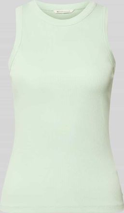 Tom Tailor Denim Slim Fit Top in Rippstrickoptik in Hellgruen, Gr&ouml;&szlig;e XS