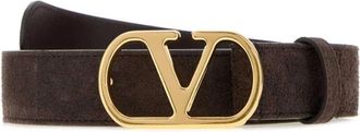 Valentino Garavani VLogo Signature Riem 30 mm - Heren - Riemen - Bruin - 105 CM - Leer - Accessoires