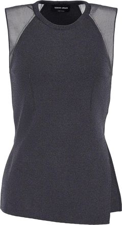 Giorgio Armani Top semi trasparente - Nero