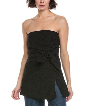 Ganni Stretch Crepe Strapless Top