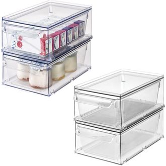 Linus Stackable Kitchen Storage Drawer for Fridge, Pantry, Under-Sink, or Cabinet - Set of 4 - Clear at Nordstrom