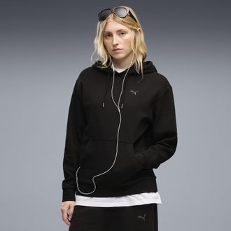 Puma Felpa con cappuccio Essentials Elevated Standard da donna, Abbigliamento, Nero, XL
