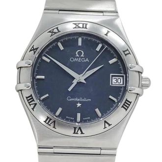 Omega Pre-owned Vintage Polshorloge - Heren - Pre-owned - Blauw - Maat: ONE Size