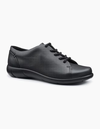 Hotter Womens Dew II Womens Wide Fit Shoes - Black - Size: 3.5