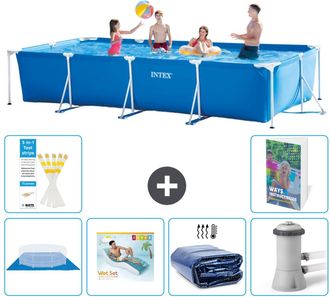 Intex Piscina Con Estructura Rectangular - 450x220x84 Cm - 7-piezas S171