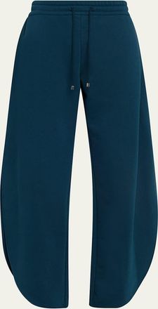 Alaia High-Rise Wide-Leg Petal Joggers