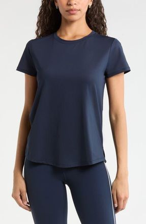 Zella Rally Mesh T-Shirt in Navy Sapphire at Nordstrom, Size Xx-Large