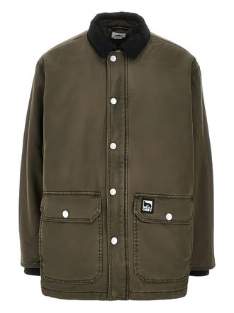 Obey buttoned patch jacket - men - Cotton - L - Green