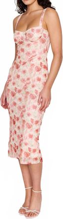 Minkpink Camille Mesh Bustier Midi Dress In Mink Pink