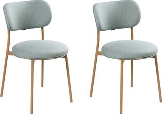 Beliani Set of 2 Dining Chairs CASEY Mint Green