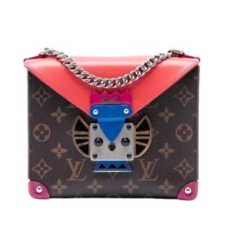 Louis Vuitton Pre-owned Tribal Mask Pochette PM - Dames - Pre-owned - Bruin - Maat: ONE Size Leer
