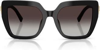 Dolce & Gabbana 54mm Square Sunglasses in Black /Grey Gradient at Nordstrom