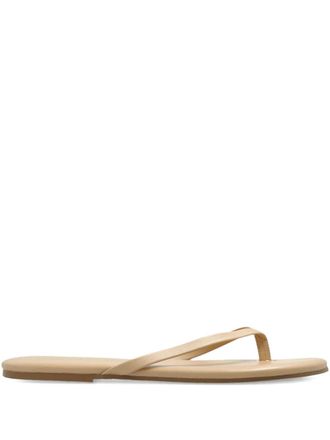 Melissa Odabash thong leather sandals - women - Calf Leather/Calf Leather/Rubber - 37 - Neutrals