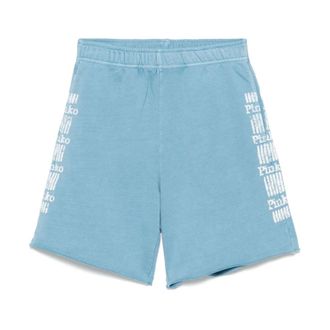 Pinko Celeste Bermuda Shorts - Dames - Korte Broeken - Blauw - S - Katoen - Korte Broeken