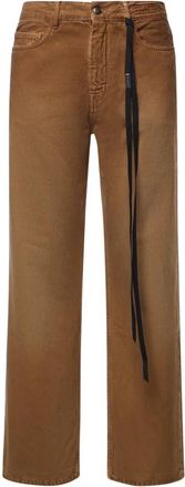 Ann Demeulemeester Straight Jeans - Heren - Regular Fit Jeans - Bruin - M - Jeans