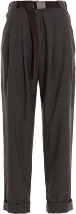 Brunello Cucinelli Dark Grey Wool Trousers, Brand Size 44 (US Size 10)