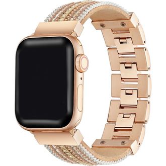 Posh Tech Beaded Apple Watch Bracelet Watchband in Rose Gold at Nordstrom Rack, Size 40 Mm