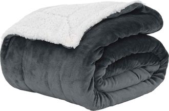 vidaXL Manta Gris Oscuro 200 X 150 Cm 1,64 Kg Lana Vidaxl