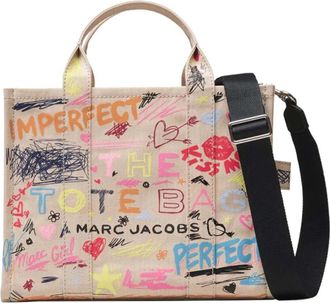 Marc Jacobs Beige Punk Scribble Medium Tote