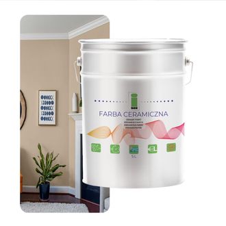 OEM Pintura Cer&aacute;mica Para Paredes, Lavable, Beige, 5 L, Resistente A Las Manchas