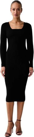 Liu Jo Vestido midi de punto - Dresses - Mujer - Negro - XL