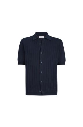 Brunello Cucinelli Knit shirt in Navy Blue at Nordstrom, Size 60 It