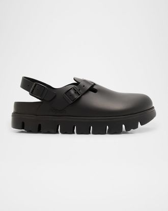 Birkenstock Tokio Exquisite Flatform Leather Clogs