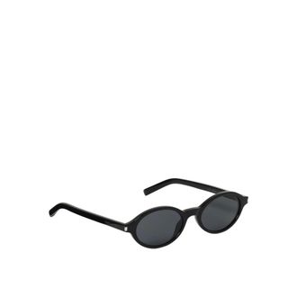 Saint Laurent Sunglasses, male, Black, ONE SIZE, Black Oval Sunglasses for Men