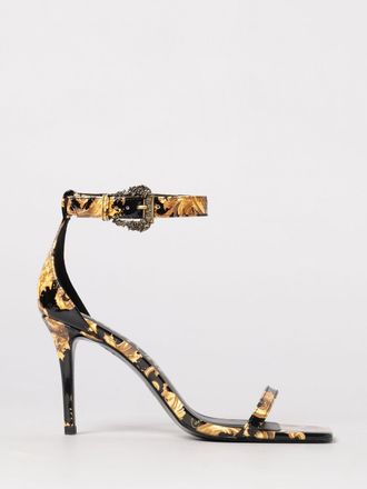 Versace Jeans Couture Patent Leather Baroque Print Sandals