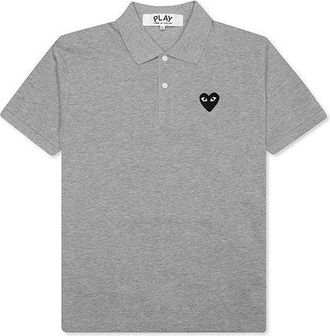 Comme Des Gar&ccedil;ons Polo Black Emblem Grey AZ-T078-051-1