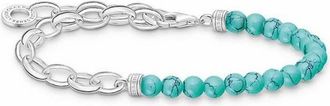 Thomas Sabo Damesarmband Zilver met Imitatie Turkoois - Dames - Armbanden - Grijs - ONE Size - Accessoires