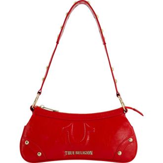 True Religion Studded Horseshoe Shoulder Bag in Red at Nordstrom Rack